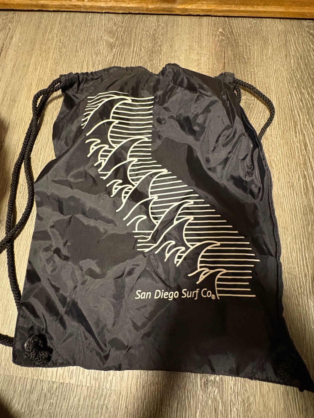 Black San Diego Drawstring Backpack
